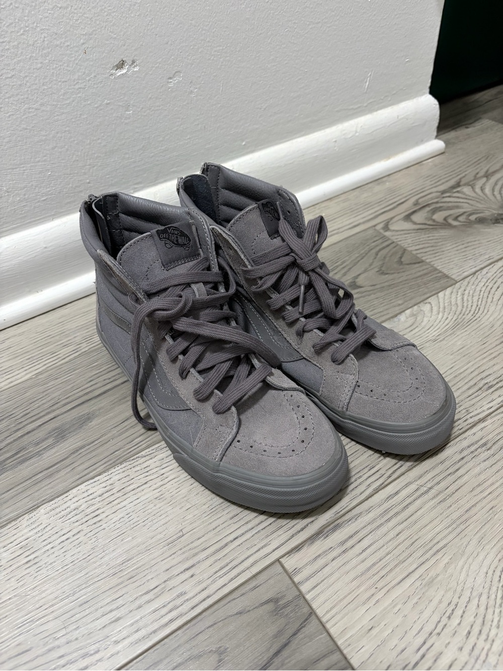 Vans High-Top Suede Sneakers in Grey